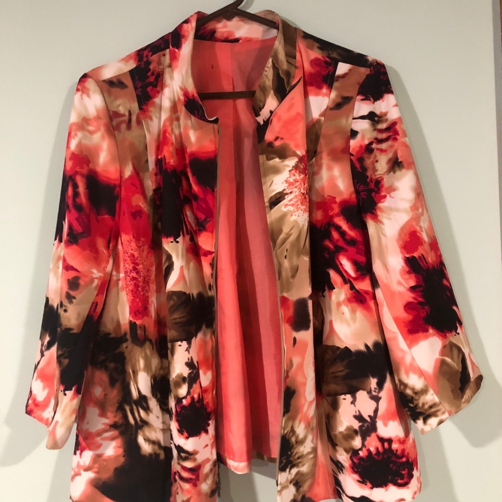 3/4 sleeve lined blazer